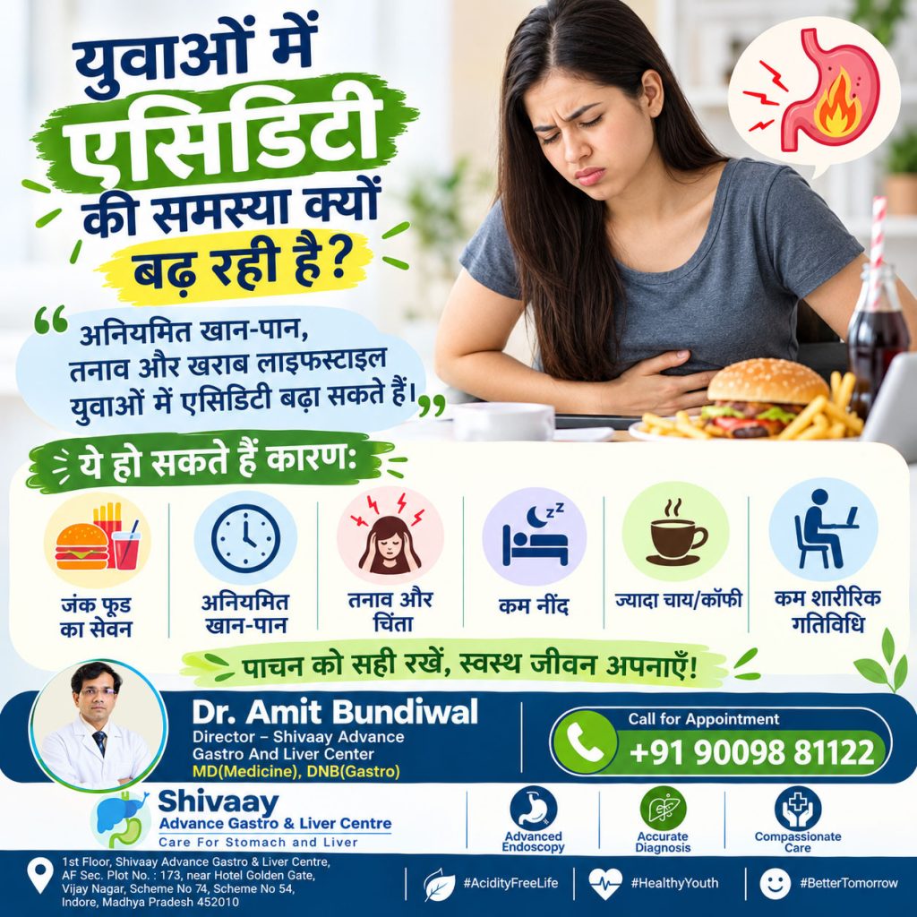 युवाओं में एसिडिटी की समस्या क्यों बढ़ रही है? | इंदौर में एसिडिटी का इलाज | डॉ. अमित बुंदीवाल